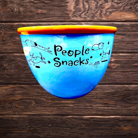 Hallmark Ceramic Set of 2-Pet Snack & People Snack Bowls - Picture 6 of 12